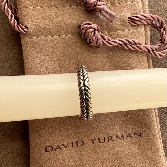 David Yurman Petite Albion Morganite & Diamond Ring, Size 6 - Picture 11 of 12